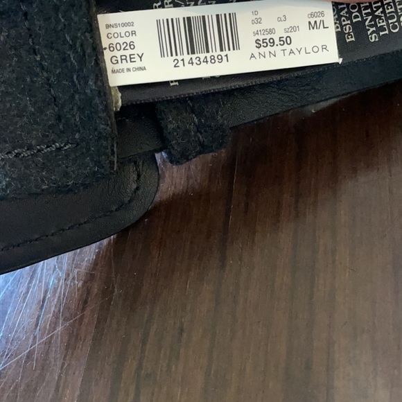 Ann Taylor Flannel Belt Gray - Picture 8 of 8